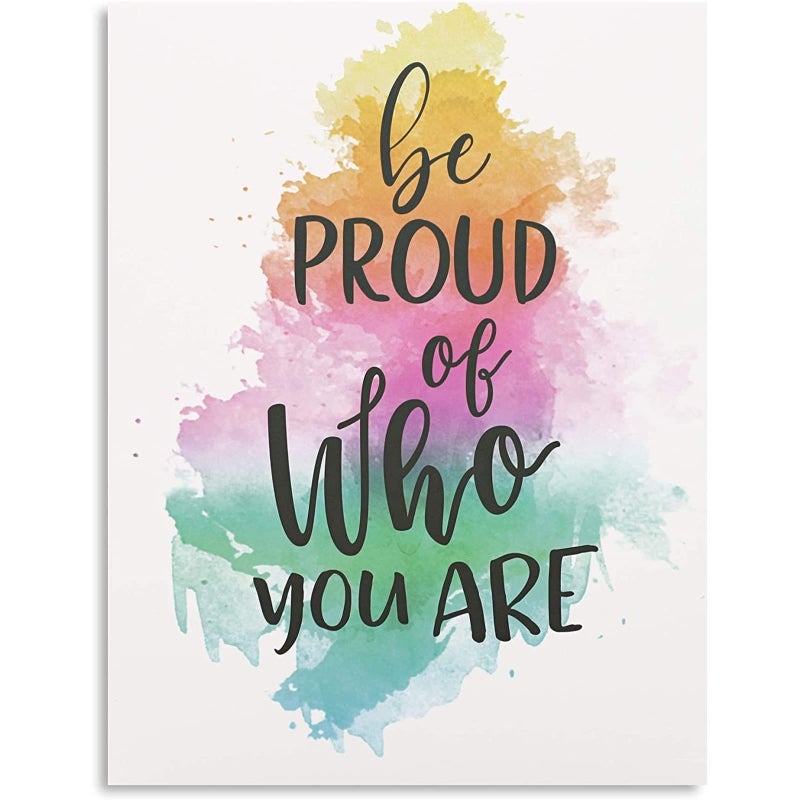 Paper Junkie 2 Pocket Folders - Motivational Quotes & Watercolor Folders with Pockets - Durable Laminated Design for School Supplies & Kids - 12 Pack, 9 x 12 in, Watercolor - Image 4